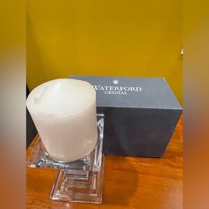Waterford Crystal Candle Holder with White Candle